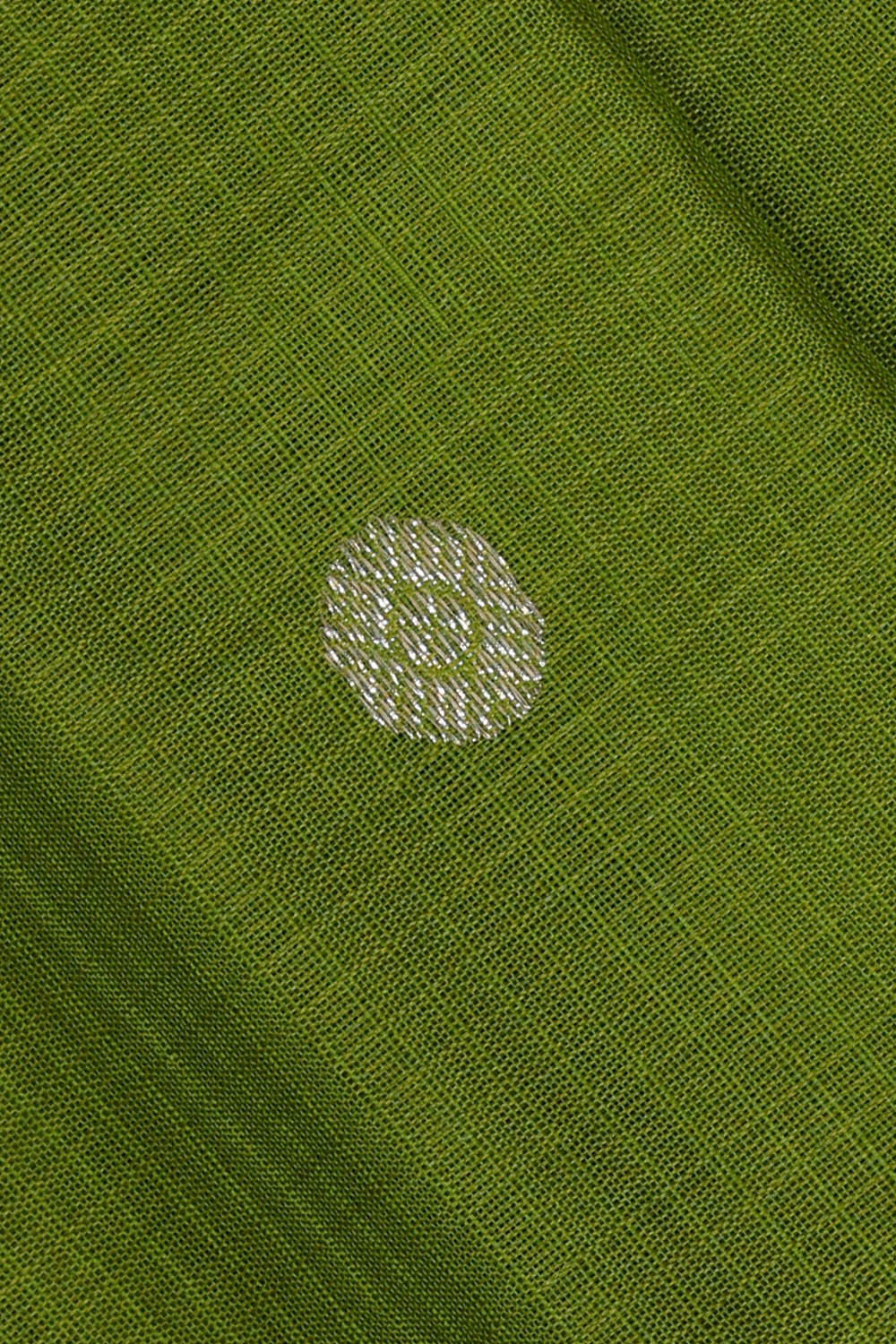 Image of Gadwal Silk Cotton Parrot Green Saree